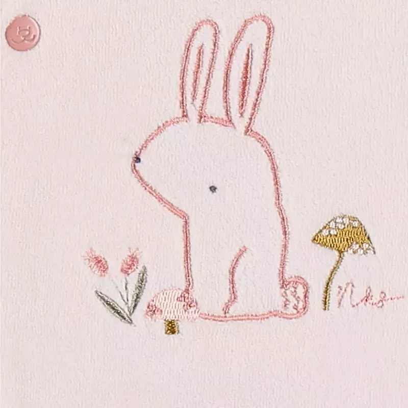 Pyjama bébé velours - lapin rose - Noukie's