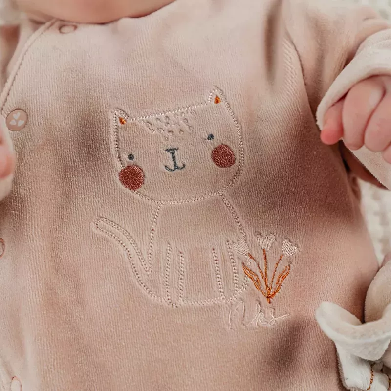 Pyjama bébé velours - chat - Noukie's