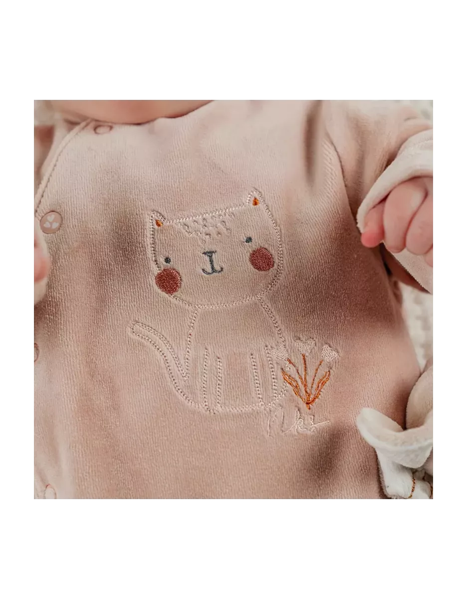 Pyjama bébé velours - chat - Noukie's