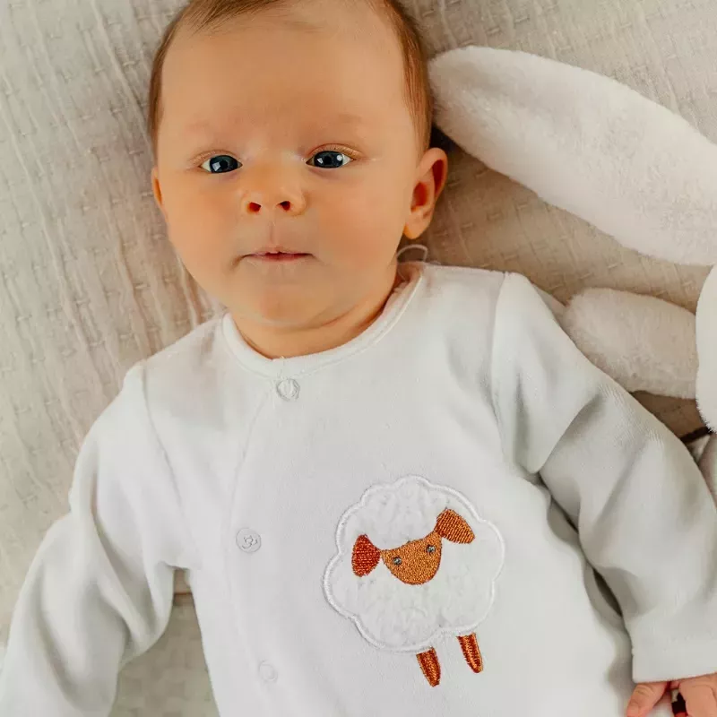 Pyjama bébé velours - mouton - Noukie's