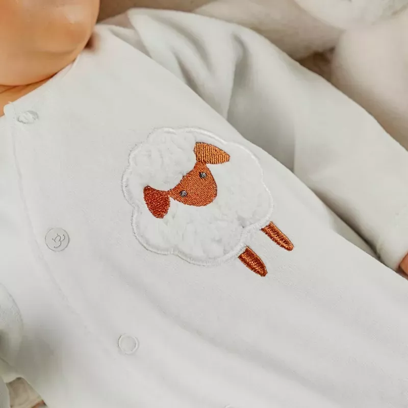 Pyjama bébé velours - mouton - Noukie's