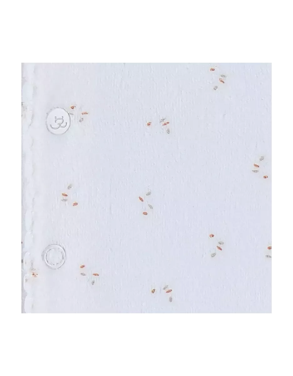 Pyjama bébé velours - volants petites fleurs - Noukie's