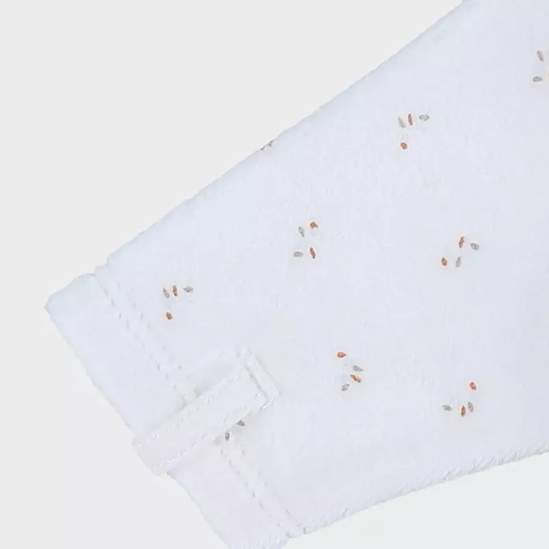 Pyjama bébé velours - volants petites fleurs - Noukie's