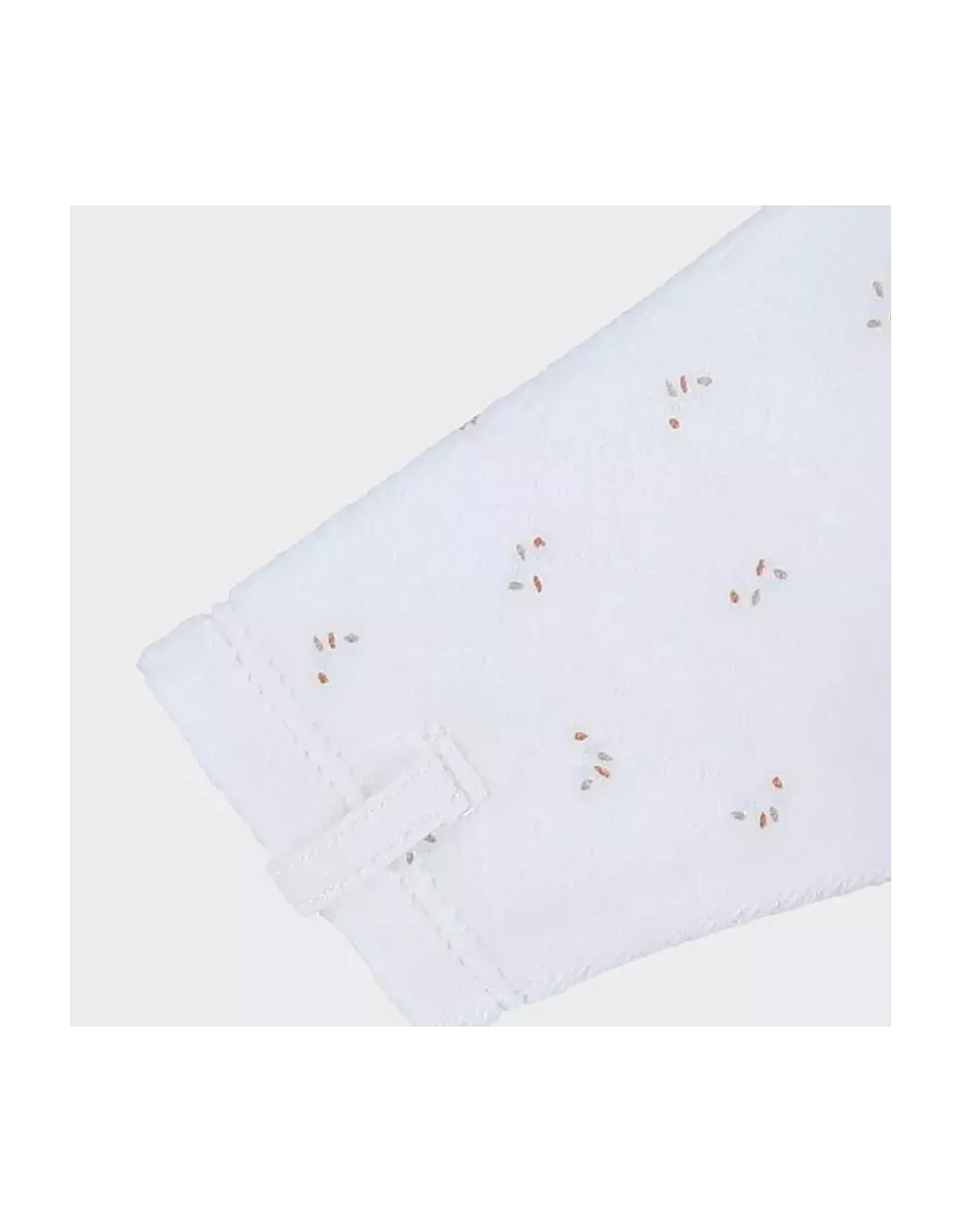 Pyjama bébé velours - volants petites fleurs - Noukie's