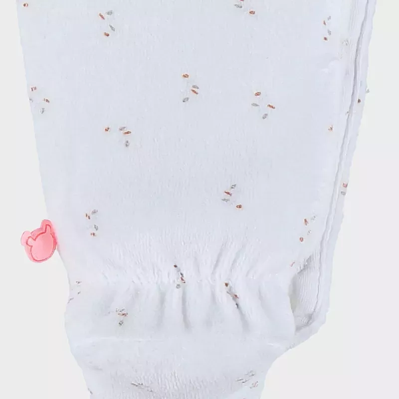 Pyjama bébé velours - volants petites fleurs - Noukie's
