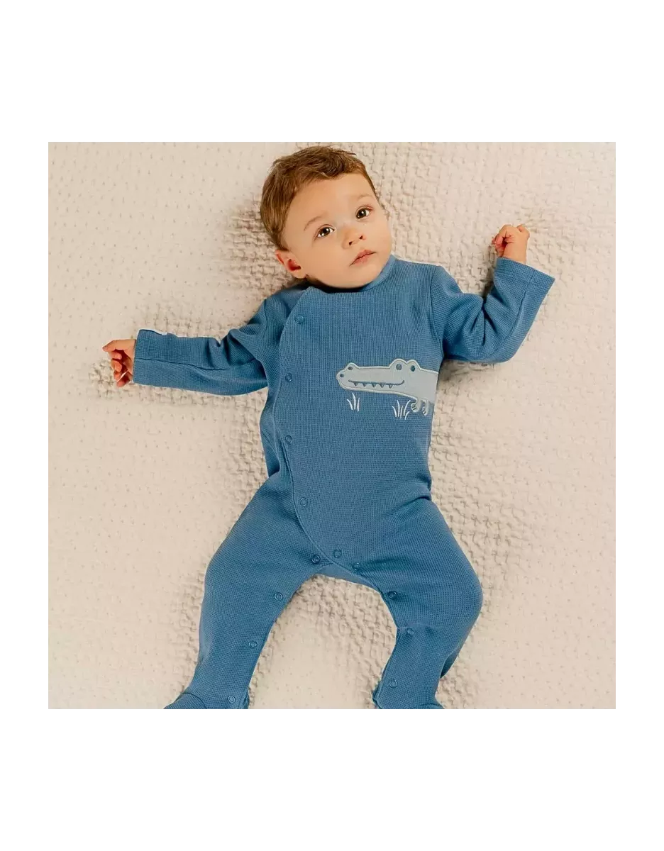 Pyjama bébé jersey gaufré - crocodile - Noukie's