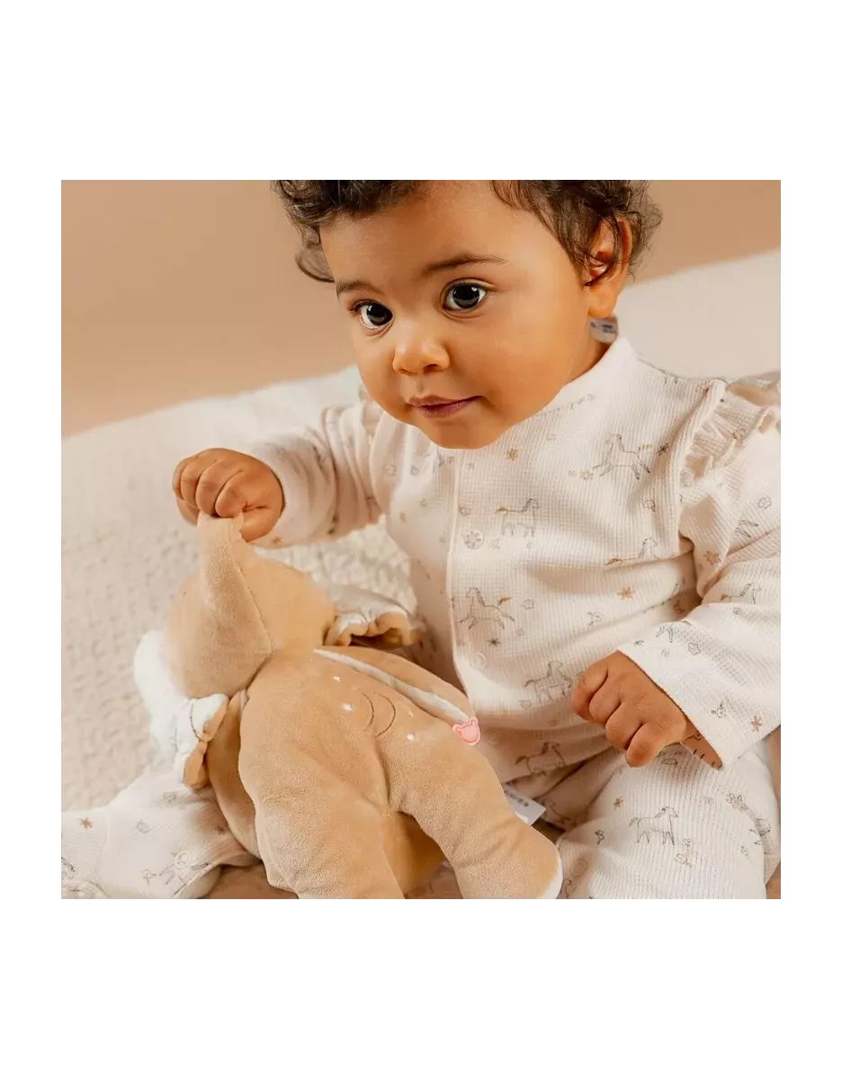 Pyjama bébé jersey gaufré - volants poneys - Noukie's