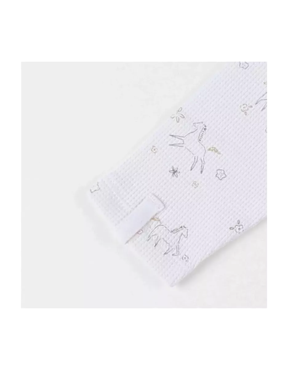 Pyjama bébé jersey gaufré - volants poneys - Noukie's