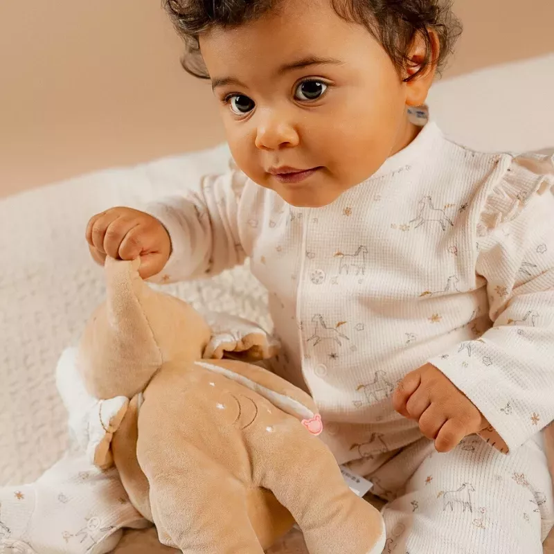 Pyjama bébé jersey gaufré - volants poneys - Noukie's