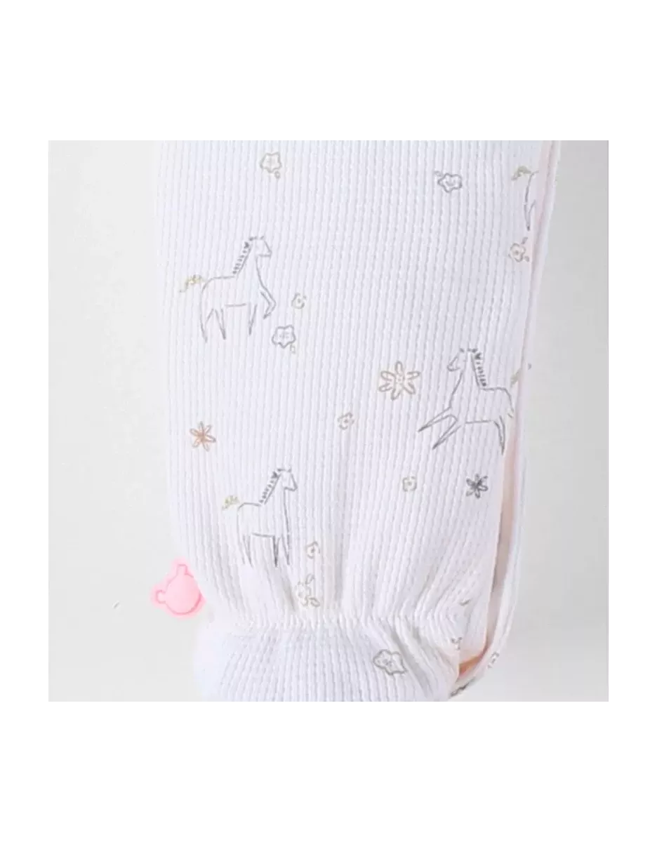 Pyjama bébé jersey gaufré - volants poneys - Noukie's