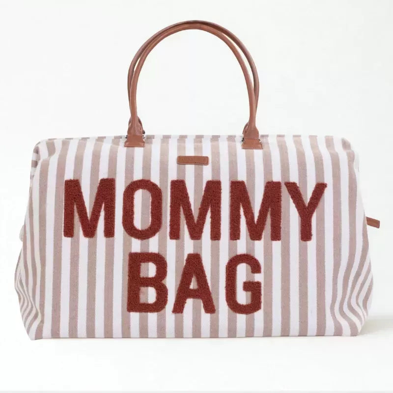 Mommy Bag - Rayures Nude Terracotta - Childhome