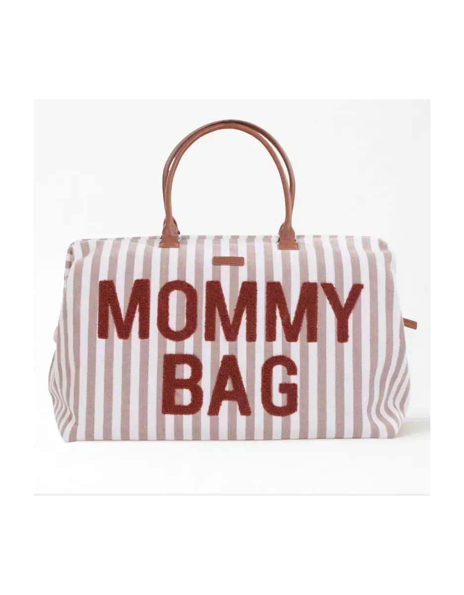 Mommy Bag - Rayures Nude Terracotta - Childhome