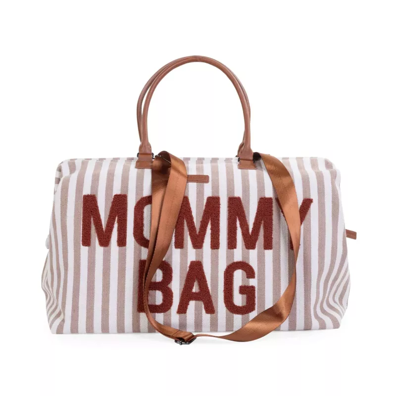 Mommy Bag - Rayures Nude Terracotta - Childhome