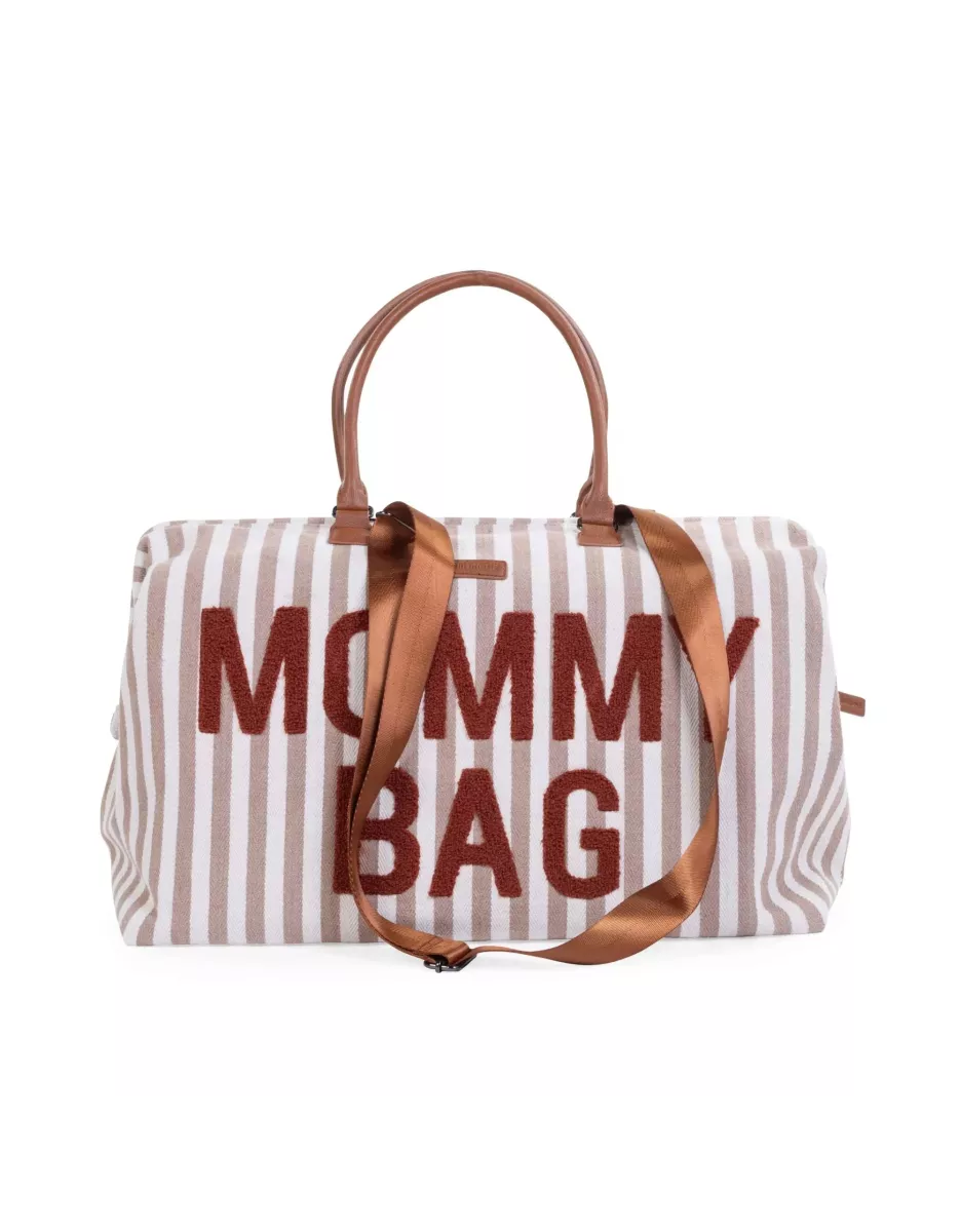 Mommy Bag - Rayures Nude Terracotta - Childhome