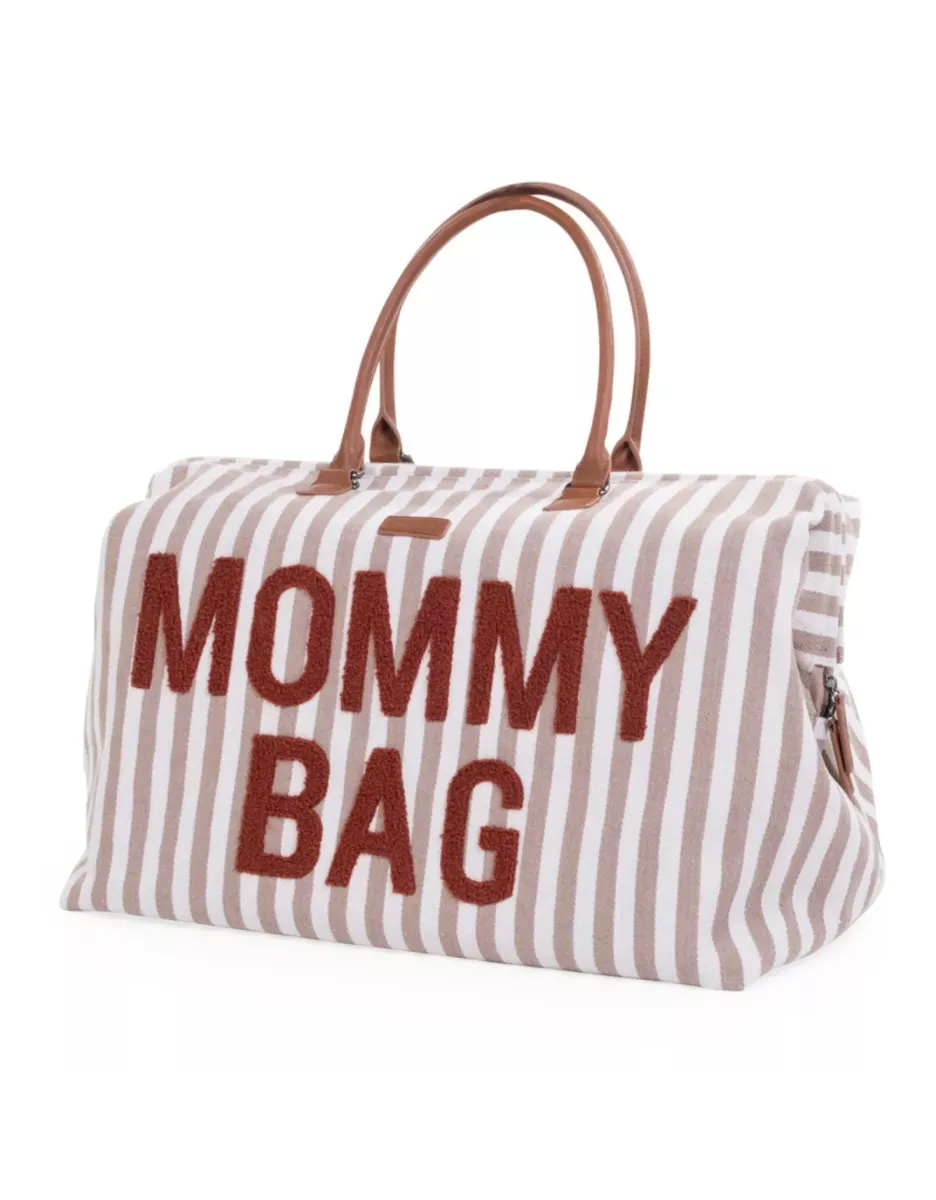Mommy Bag - Rayures Nude Terracotta - Childhome