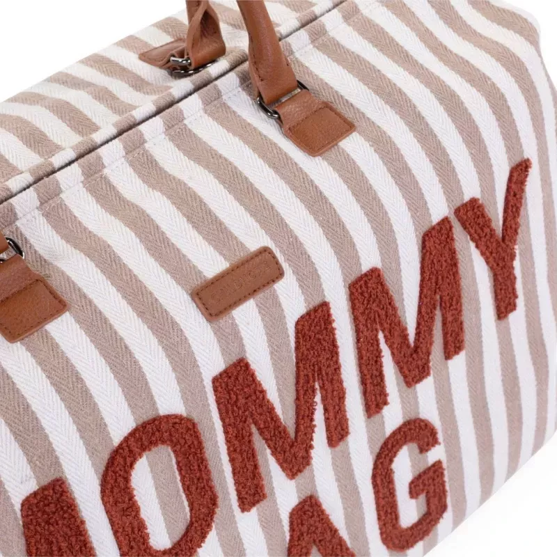 Mommy Bag - Rayures Nude Terracotta - Childhome