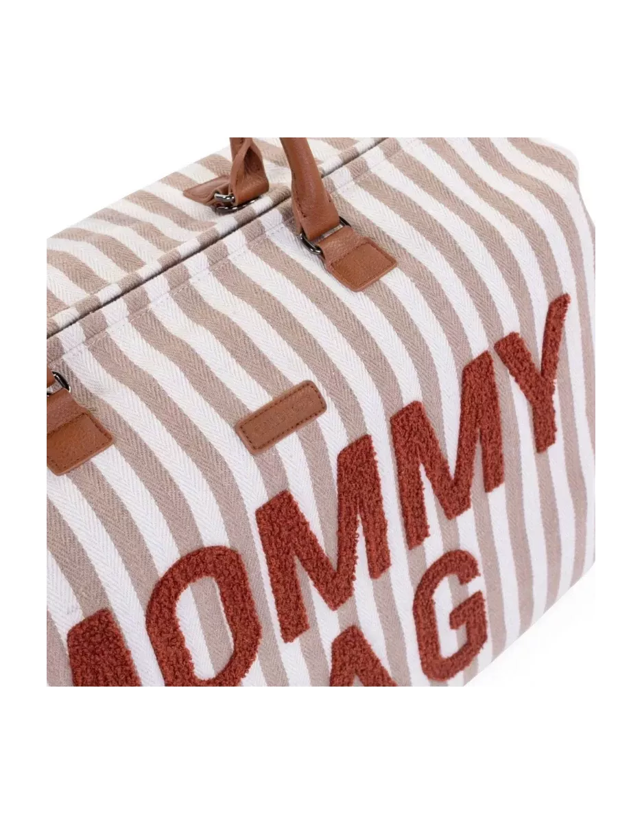Mommy Bag - Rayures Nude Terracotta - Childhome