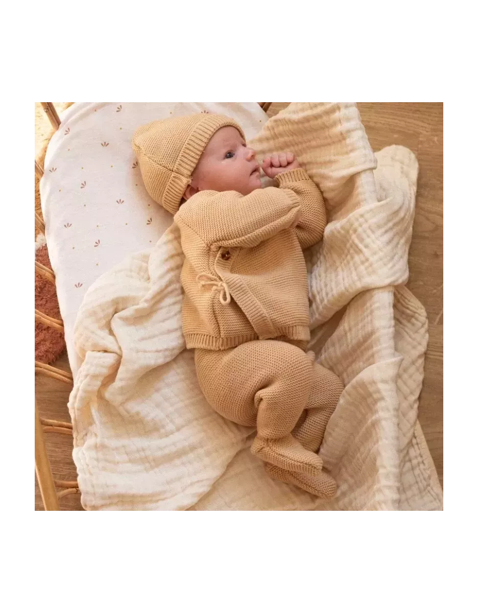 Ensemble brassière et pantalon maille tricot - Caramel - Trois Kilos Sept