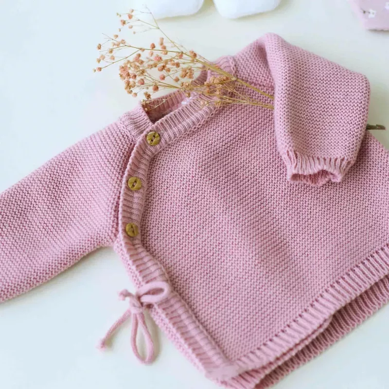 Ensemble brassière et pantalon maille tricot - Vieux Rose - Trois Kilos Sept