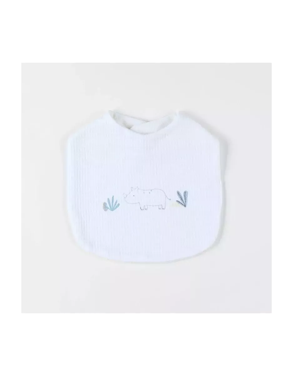 Lot de 3 bavoirs jersey gaufré savane - Noukie's