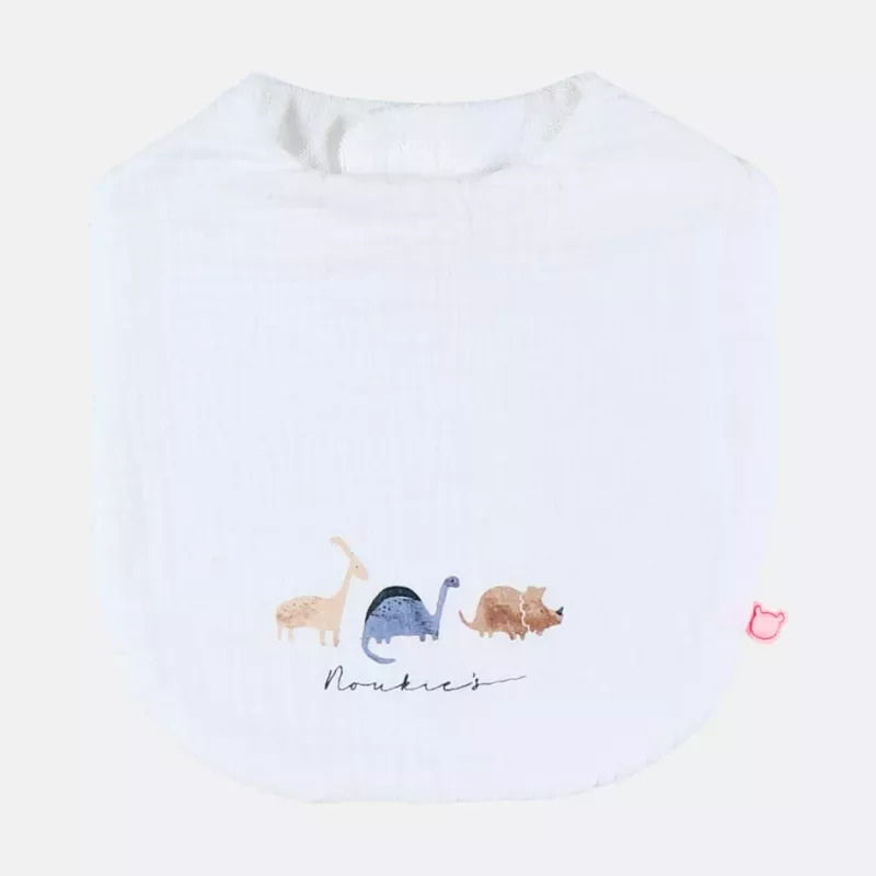 Lot de 3 bavoirs mousseline bio dinosaures - Noukie's
