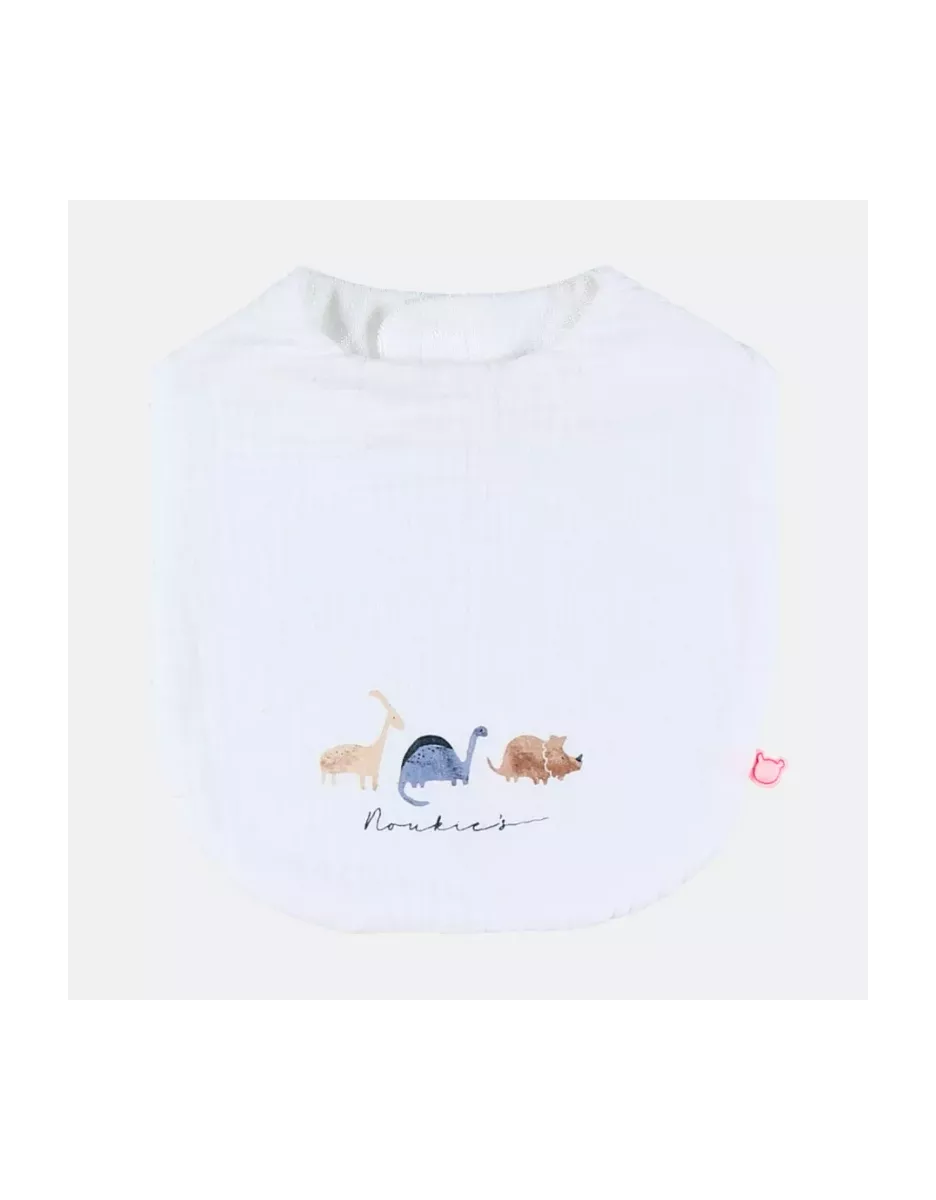 Lot de 3 bavoirs mousseline bio dinosaures - Noukie's