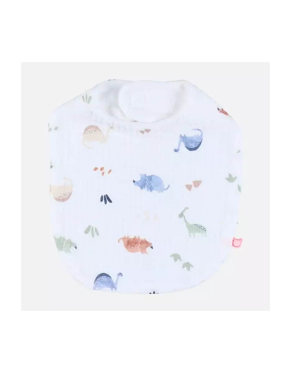 Lot de 3 bavoirs mousseline bio dinosaures - Noukie's