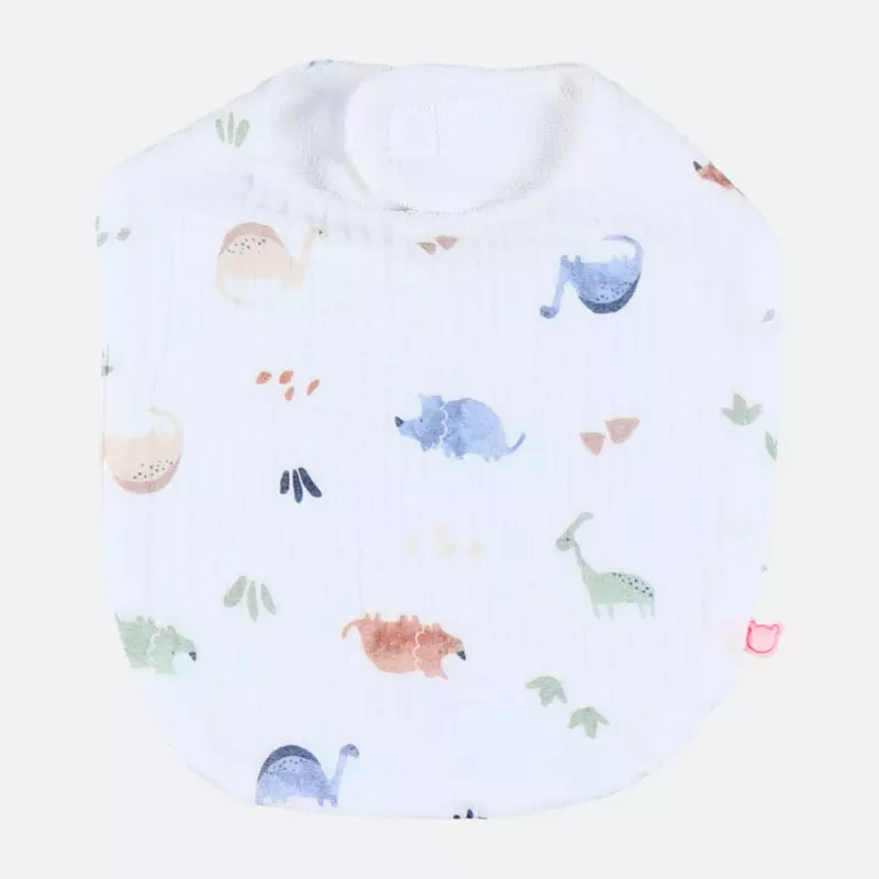 Lot de 3 bavoirs mousseline bio dinosaures - Noukie's
