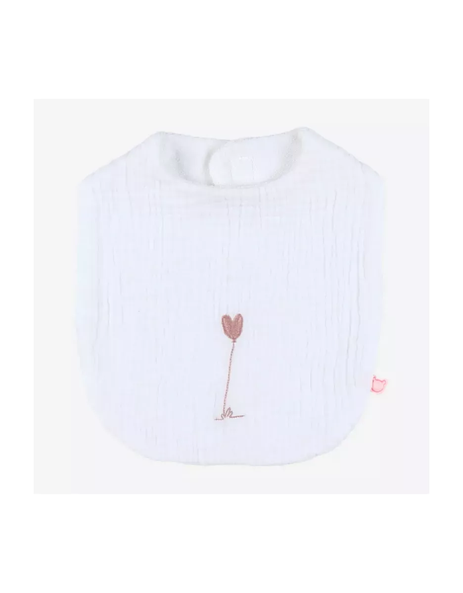 Lot de 3 bavoirs mousseline bio romantique - Noukie's