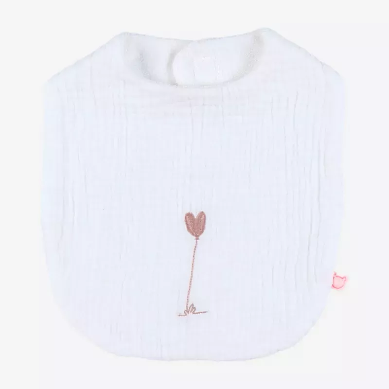 Lot de 3 bavoirs mousseline bio romantique - Noukie's
