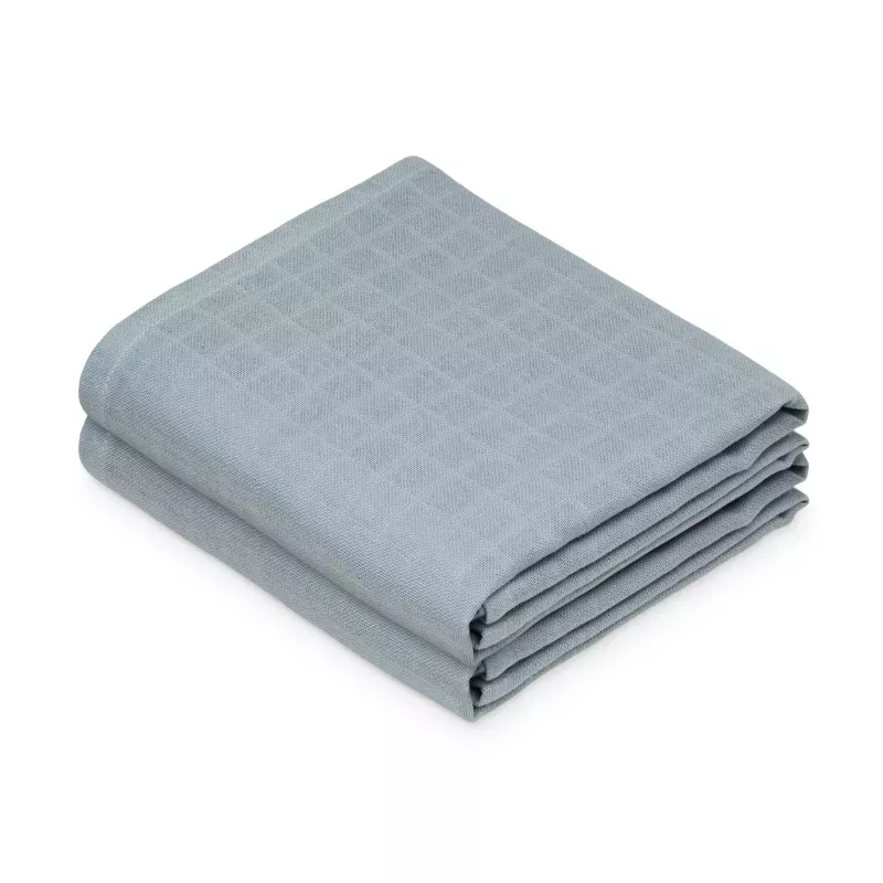 Lot de 2 langes bébé coton bio unis - Florentine Blue - Cam Cam Copenhagen