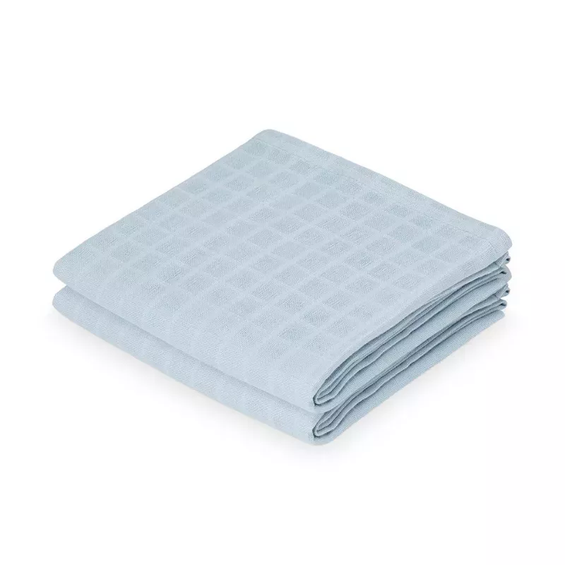 Lot de 2 langes bébé coton bio unis - Dusty Blue - Cam Cam Copenhagen