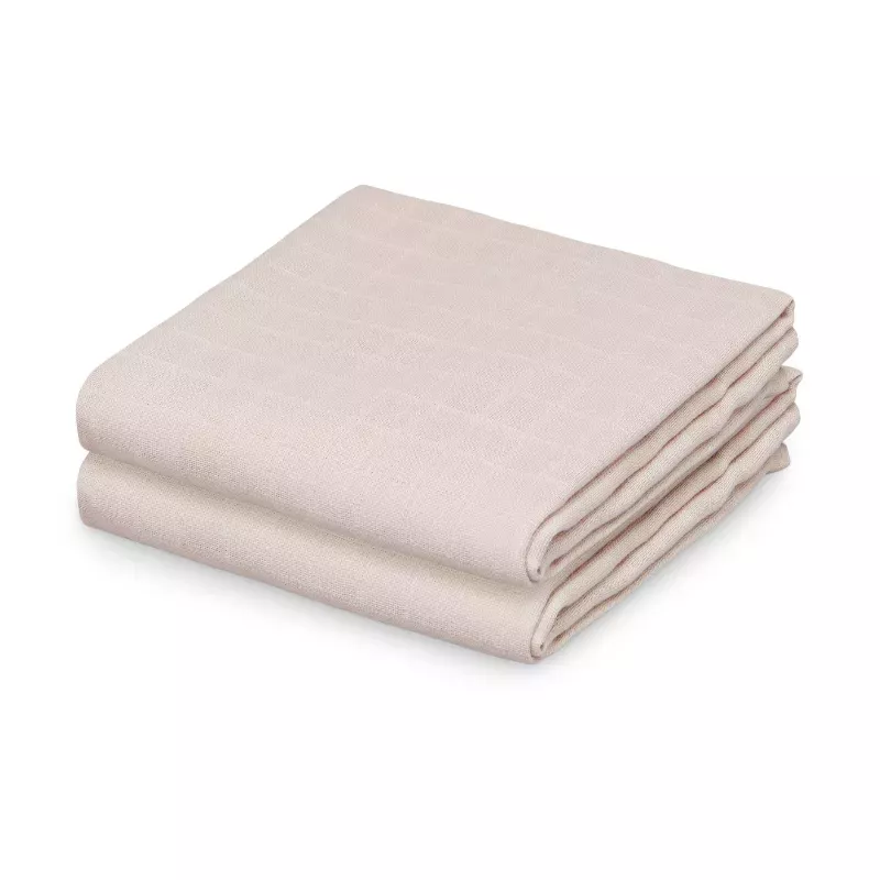Lot de 2 langes bébé coton bio unis - Shell - Cam Cam Copenhagen