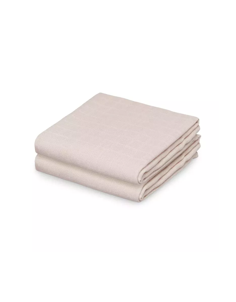 Lot de 2 langes bébé coton bio unis - Shell - Cam Cam Copenhagen