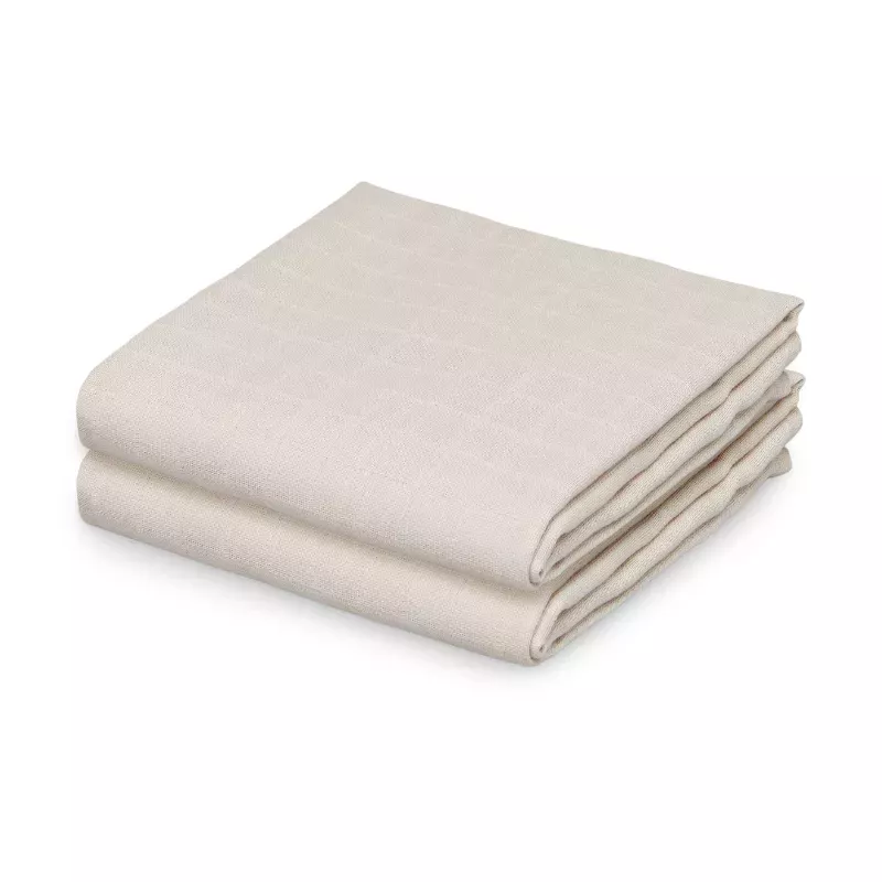 Lot de 2 langes bébé coton bio unis - Almond - Cam Cam Copenhagen