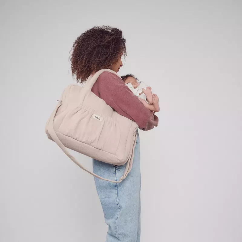Sac à langer Comme un bonbon - Grège - Bebel