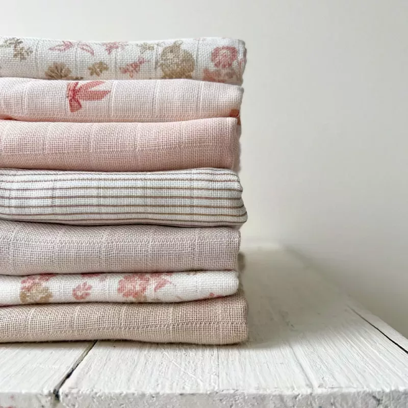 Lot de 2 langes bébé coton bio imprimés - Bows - Cam Cam Copenhagen