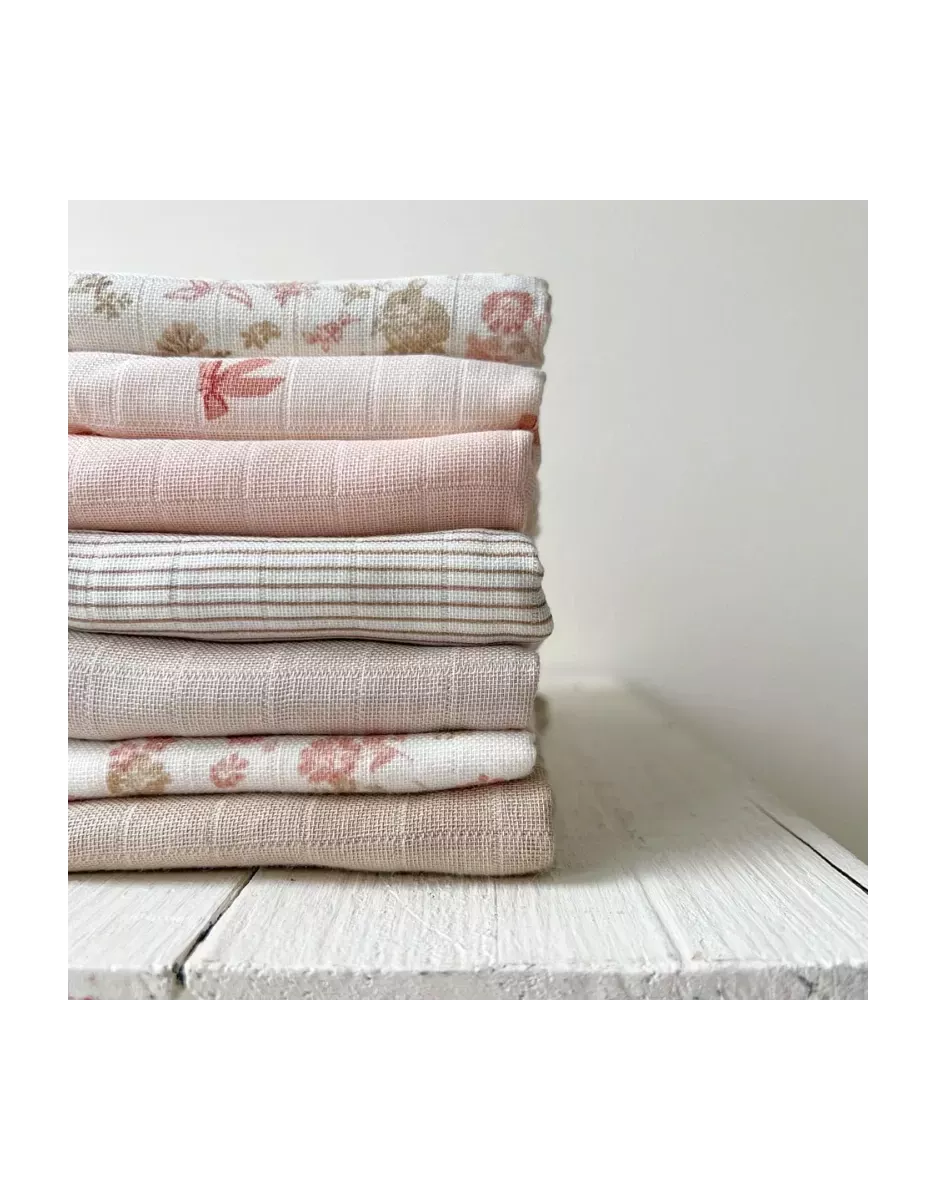 Lot de 2 langes bébé coton bio imprimés - Bows - Cam Cam Copenhagen