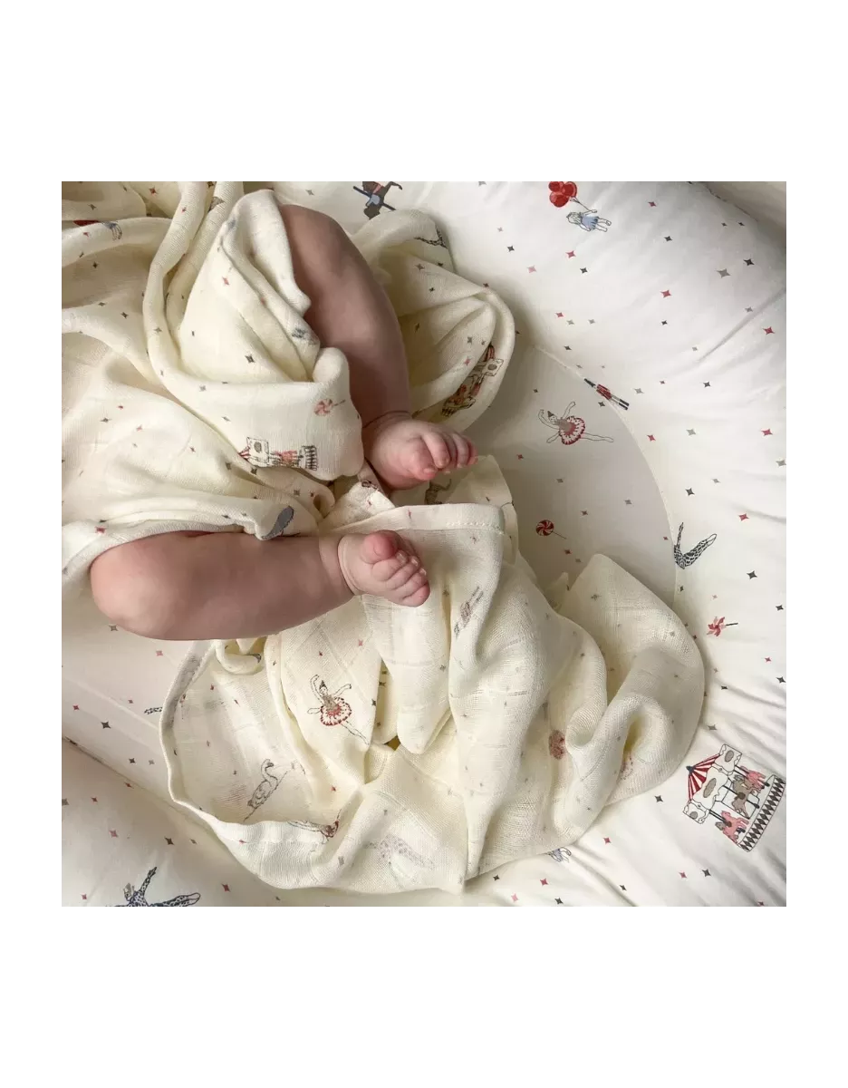 Lot de 2 langes bébé coton bio imprimés - Carousel - Cam Cam Copenhagen