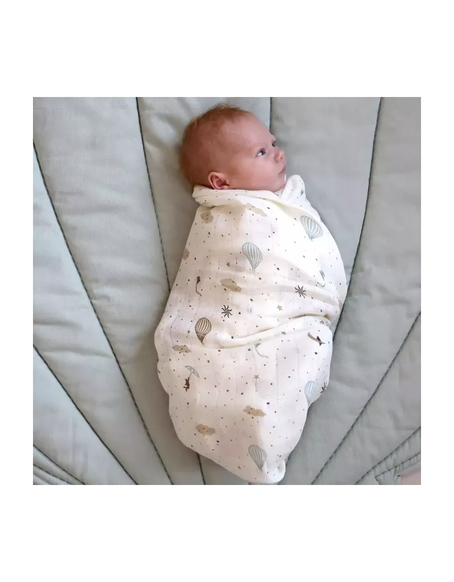 Lot de 2 langes bébé coton bio imprimés - Dreamland - Cam Cam Copenhagen