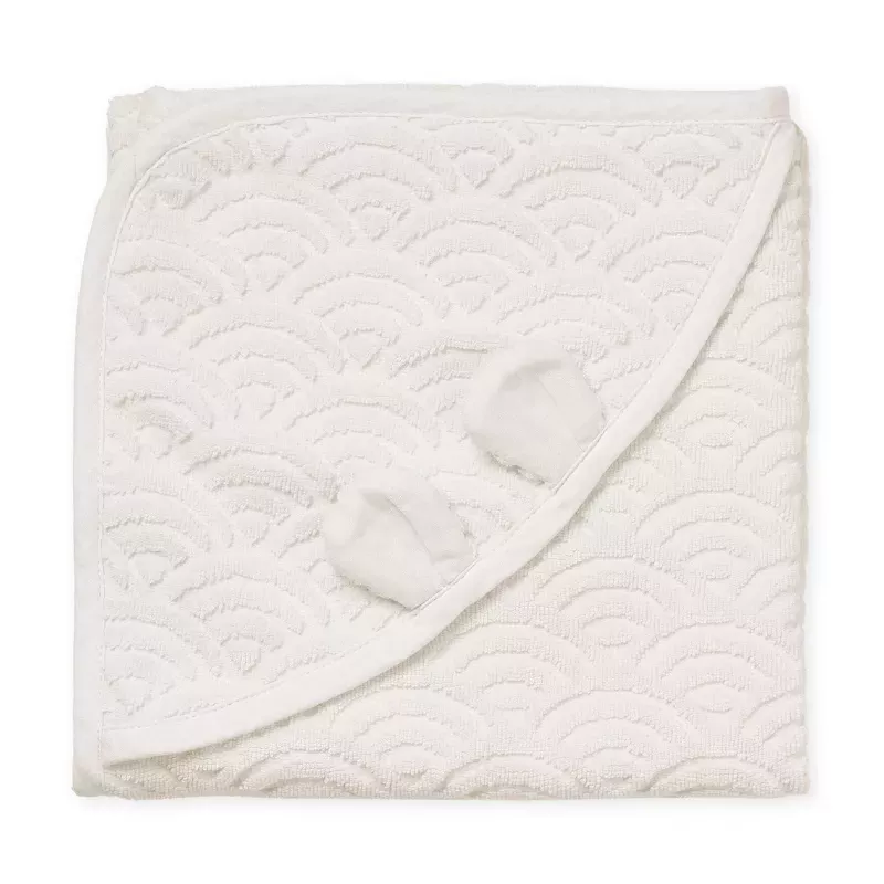 Cape de bain à capuche bébé coton bio - Off White - Cam Cam Copenhagen
