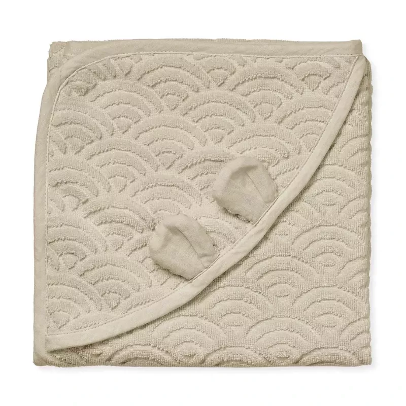 Cape de bain à capuche bébé coton bio - Almond - Cam Cam Copenhagen