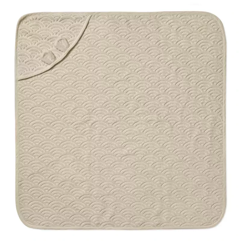 Cape de bain à capuche bébé coton bio - Almond - Cam Cam Copenhagen
