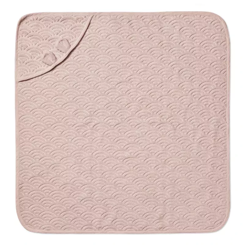 Cape de bain à capuche bébé coton bio - Dusty Rose - Cam Cam Copenhagen