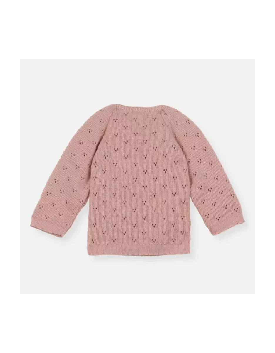 Brassière maille tricot ajourée - Rose Misty - La Manufacture de Layette