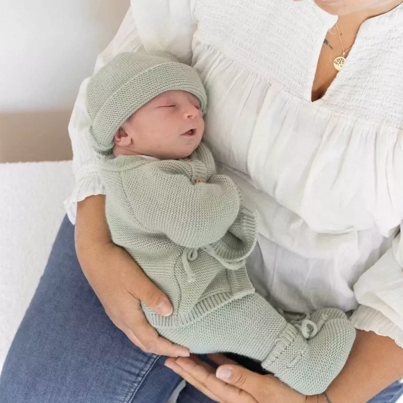 Brassière maille tricot - Vert Olive - Trois Kilos Sept