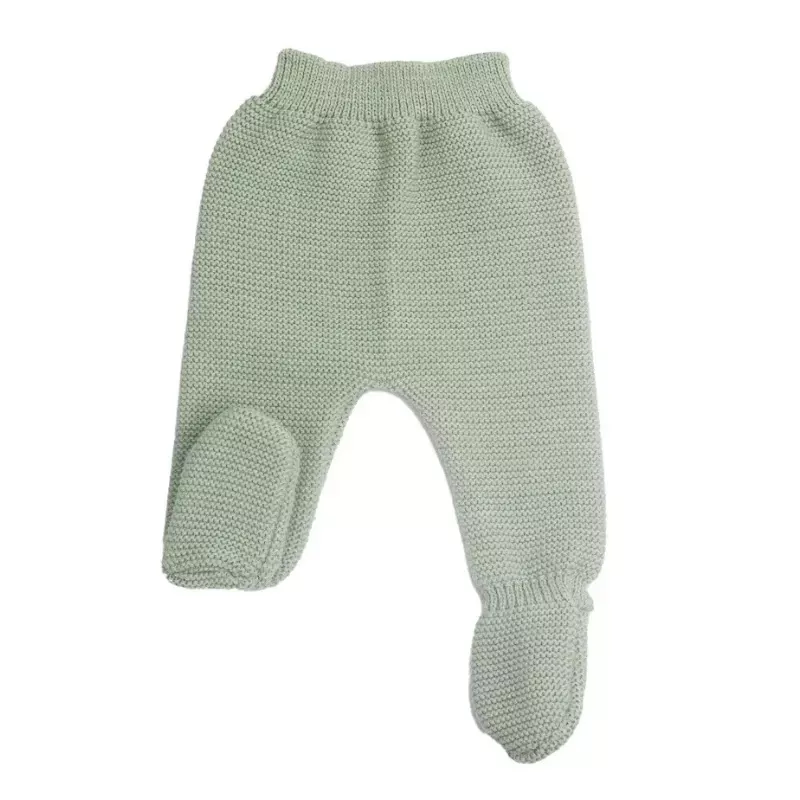 Pantalon maille tricot - Vert Olive - Trois Kilos Sept