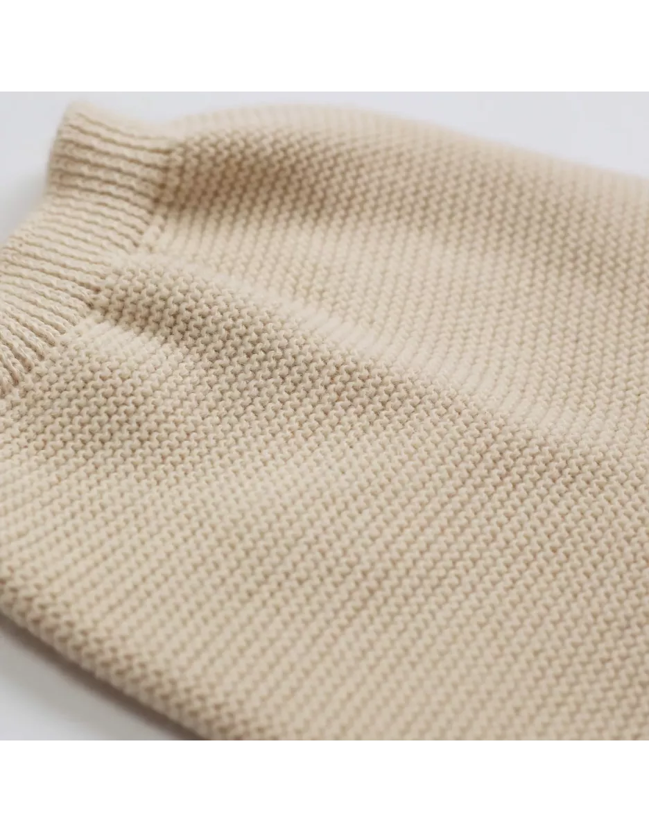 Pantalon maille tricot - Sable - Trois Kilos Sept