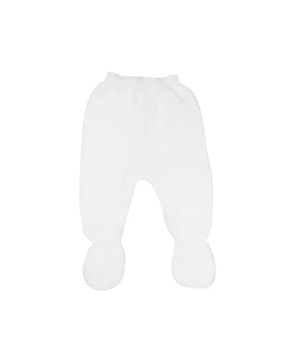 Pantalon maille tricot - Blanc - Trois Kilos Sept