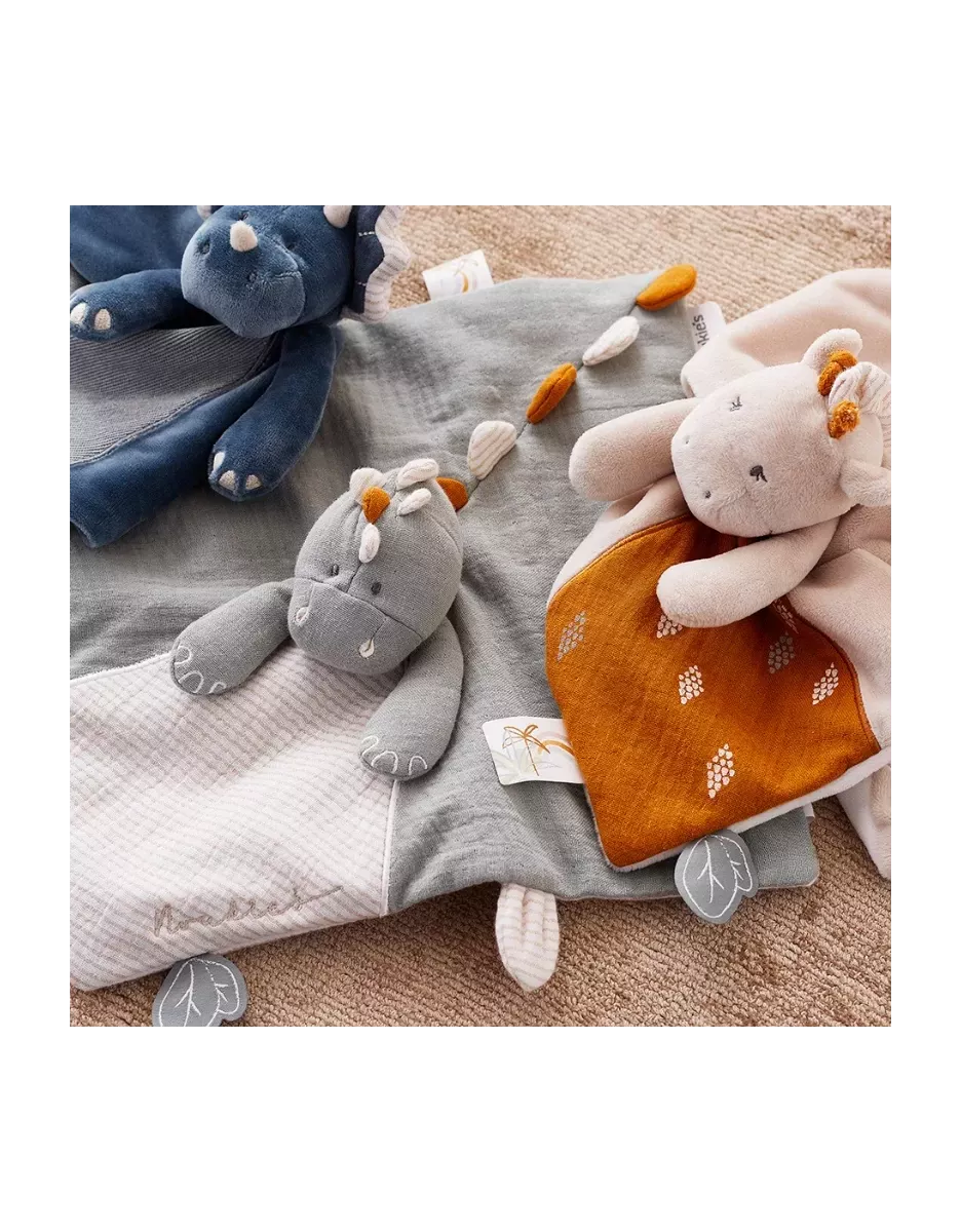 Doudou mousseline bio stégosaure Stegi - Noukie’s